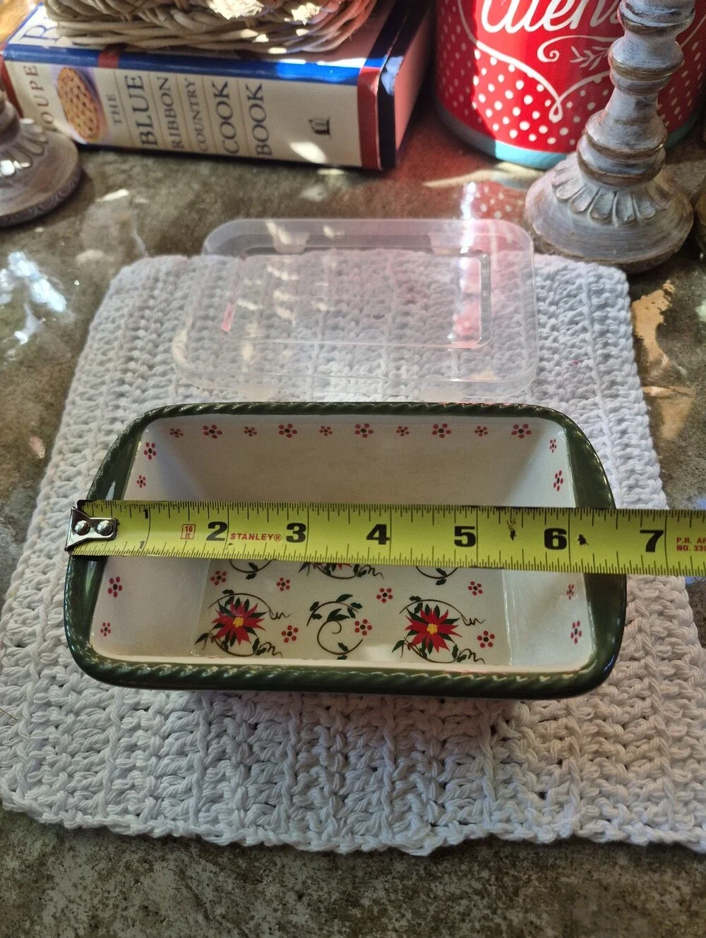 ❤️‍🔥New Temp-tations Tara Holiday Stoneware Poinsettia Cardinal Mini Loaf Pan